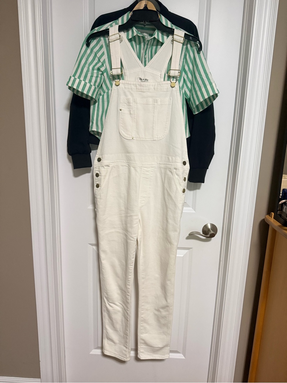 FRAME Cream Overalls - Picture 3 of 3